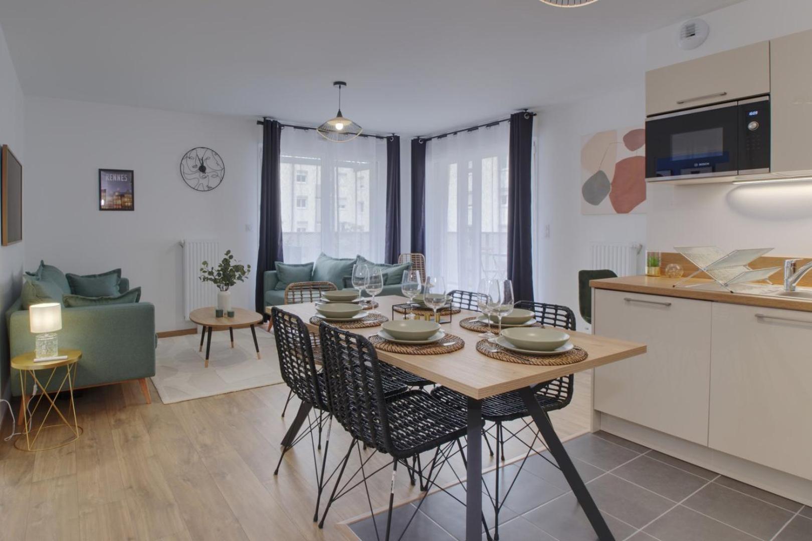 Le Normand- Appartement Neuf, 3 Chambres, Terrasse Рен Екстериор снимка
